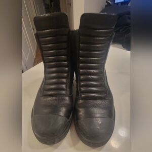Marcella Black High-Top Leather Sneakers